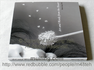 Cover page of "Art and Words from the Heart" by Mui-Ling Teh, featuring her artwork "Wish"